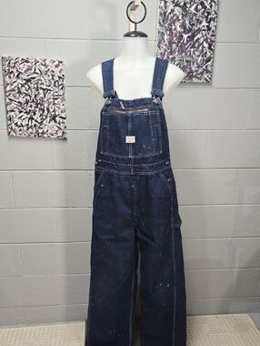 Men's Dark Blue Denim Overalls